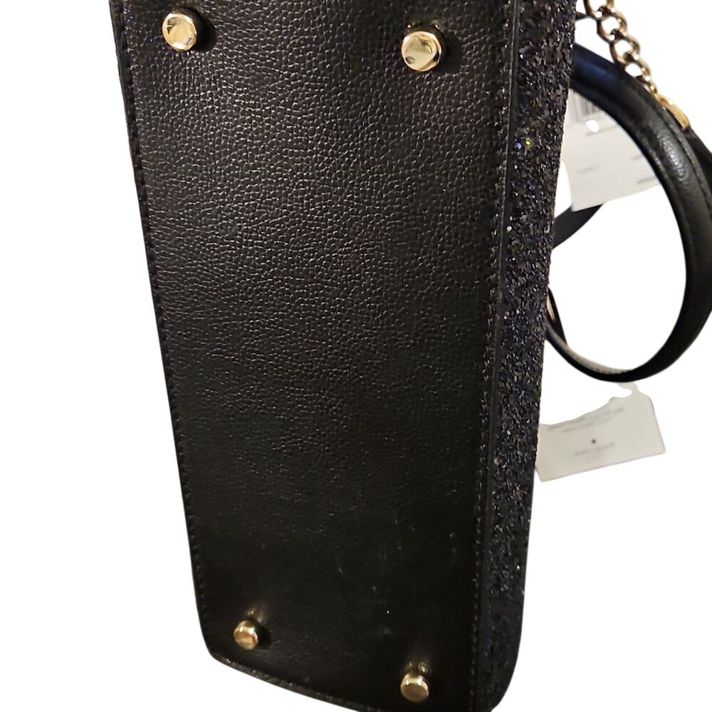 NWT Kate Spade Black  Mini Reiley Laurel Way  Glitter Purse. - Picture 9 of 9